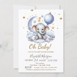 Oh Baby Teddy Bear Baby shower Kaart
