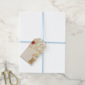 Oh Baby! Teddy Bear & Pampas Floral Baby Shower  Cadeaulabel (Met Touw)