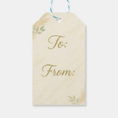 Oh Baby! Teddy Bear & Pampas Floral Baby Shower  Cadeaulabel (Achterkant)