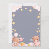 Oh Baby Teddy Bear Twinkle Little Star Baby Shower Kaart (Achterkant)