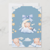 Oh Baby Teddy Bear Twinkle Little Star Baby Shower Kaart (Achterkant)