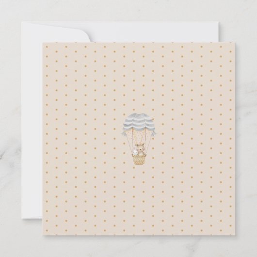 Oh Baby Teddy Bear Woodland Neutraal Baby shower Kaart (Achterkant)