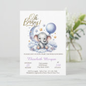 Oh Baby Teddybeer Baby Borrel Kaart (Staand voorkant)