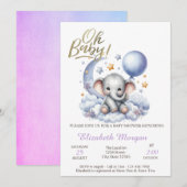 Oh Baby Teddybeer Baby Borrel Kaart (Voorkant / Achterkant)