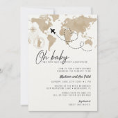 Oh Baby Travel Baby shower Invitation Kaart (Voorkant)