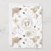 Oh Baby Travel Baby shower Invitation Kaart (Achterkant)