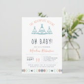 Oh Baby Tribal TeePee Adventure begint Baby shower Kaart (Staand voorkant)