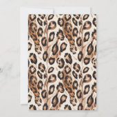 Oh baby Tropical Flowers Leopard baby shower Kaart (Achterkant)