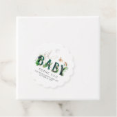 Oh Baby Tropical Greenery Baby shower Bedankjes Labels (In situ)