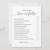 Oh Baby True of Valse Baby shower spel Kaart (Voorkant)