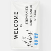 Oh Baby Twin Boys 'Baby shower Welkom Spandoek (Verticaal)