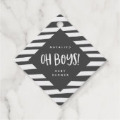Oh baby! Twin boys dank u voor cadeau label (Voorkant)