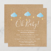 Oh Baby Twinkle Twinkle Baby shower / Sprinkle Kaart (Voorkant / Achterkant)