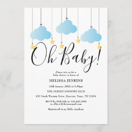 Oh Baby Twinkle Twinkle Blue Baby shower Sprinkle Kaart