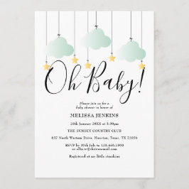 Oh Baby Twinkle Twinkle Green Baby shower Sprinkle Kaart