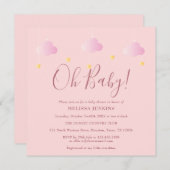 Oh Baby Twinkle Twinkle Pink Baby shower Kaart (Voorkant / Achterkant)