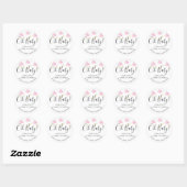 Oh Baby Twinkle Twinkle Pink Baby shower Ronde Sticker (Vel)