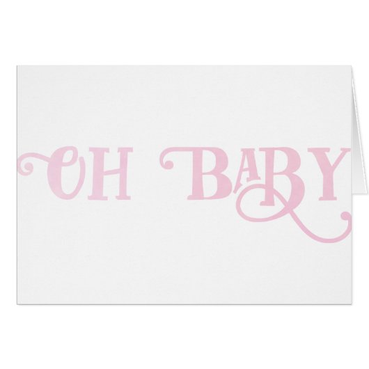 Oh Baby TYPOGRAPHY Pink Girly Girl (Voorkant Horizontaal)
