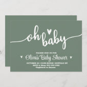 Oh Baby Uitnodiging (Voorkant / Achterkant)