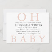 Oh Baby | Uitnodiging tot Baby shower (Voorkant)