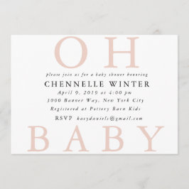 Oh Baby | Uitnodiging tot Baby shower
