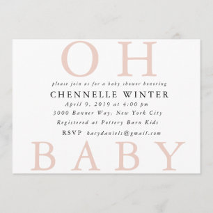 Oh Baby Uitnodiging tot Baby shower