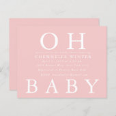 Oh Baby | Uitnodiging tot Baby shower (Voorkant / Achterkant)
