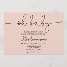 Oh Baby | Uitnodiging tot Baby shower