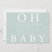 Oh Baby | Uitnodiging tot Baby shower (Voorkant)