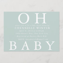 Oh Baby | Uitnodiging tot Baby shower