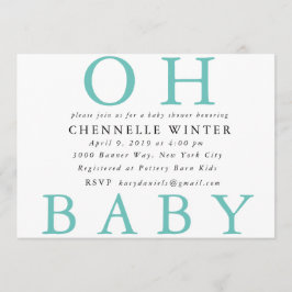 Oh Baby | Uitnodiging tot Baby shower