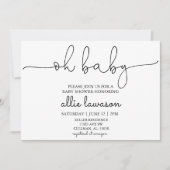 Oh Baby | Uitnodiging tot Baby shower (Voorkant)