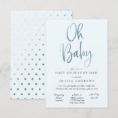 Oh Baby Uitnodiging voor Baby shower over lange af (Voorkant / Achterkant)