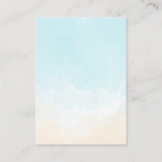 Oh Baby Under Sea Baby Shower Informatiekaartje (Achterkant)