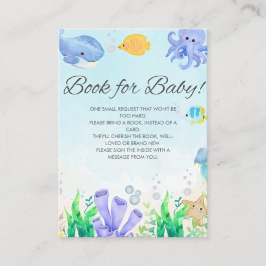 Oh Baby Under Sea Baby Shower Informatiekaartje (Voorkant)