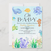 Oh Baby Under Sea Baby Shower Kaart (Voorkant)