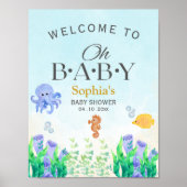 Oh Baby Under Sea Baby Shower Poster (Voorkant)