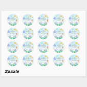 Oh Baby Under Sea Baby Shower Ronde Sticker (Vel)