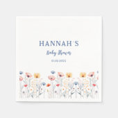 OH BABY! Verse Wildflower | Wit Baby shower Servet (Voorkant)