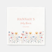 OH BABY! Verse Wildflower | Wit Baby shower Servet (Voorkant)