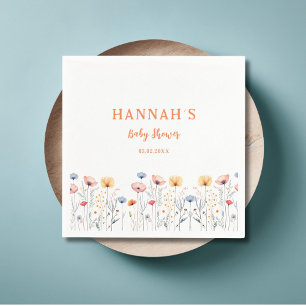 OH BABY! Verse Wildflower Wit Baby shower Servet