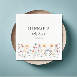 OH BABY! Verse Wildflower   Wit Baby shower Servet