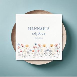OH BABY! Verse Wildflower   Wit Baby shower Servet