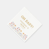 OH BABY! Verse Wildflower | Wit Baby shower Servet (Hoek)