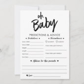 Oh Baby voorspelling en advieskaart Kaart (Voorkant)