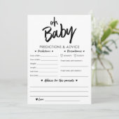 Oh Baby voorspelling en advieskaart Kaart (Staand voorkant)
