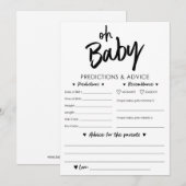 Oh Baby voorspelling en advieskaart Kaart (Voorkant / Achterkant)