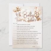 OH BABY WAAR OF ONWAAR Baby shower Spel Schattige  Kaart (Voorkant)