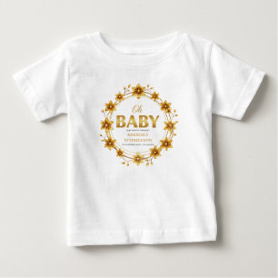 Oh Baby Watercolor Roze Gouden Baby Shower