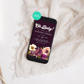 Oh Baby Waterverf Autumn Maroon Baby shower Kaart